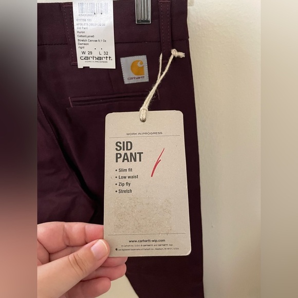 ✨NWT Men’s Carhartt Sid Pants Size 29x32 - Picture 11 of 15